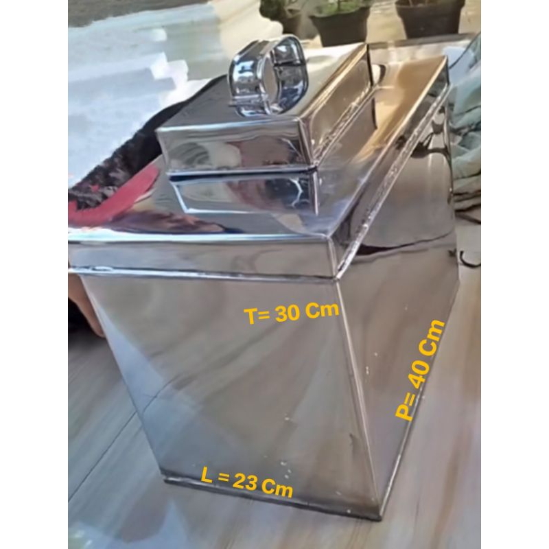 BOX PENYIMPAN ES POTONG/ ES GOYANG STAINLESS