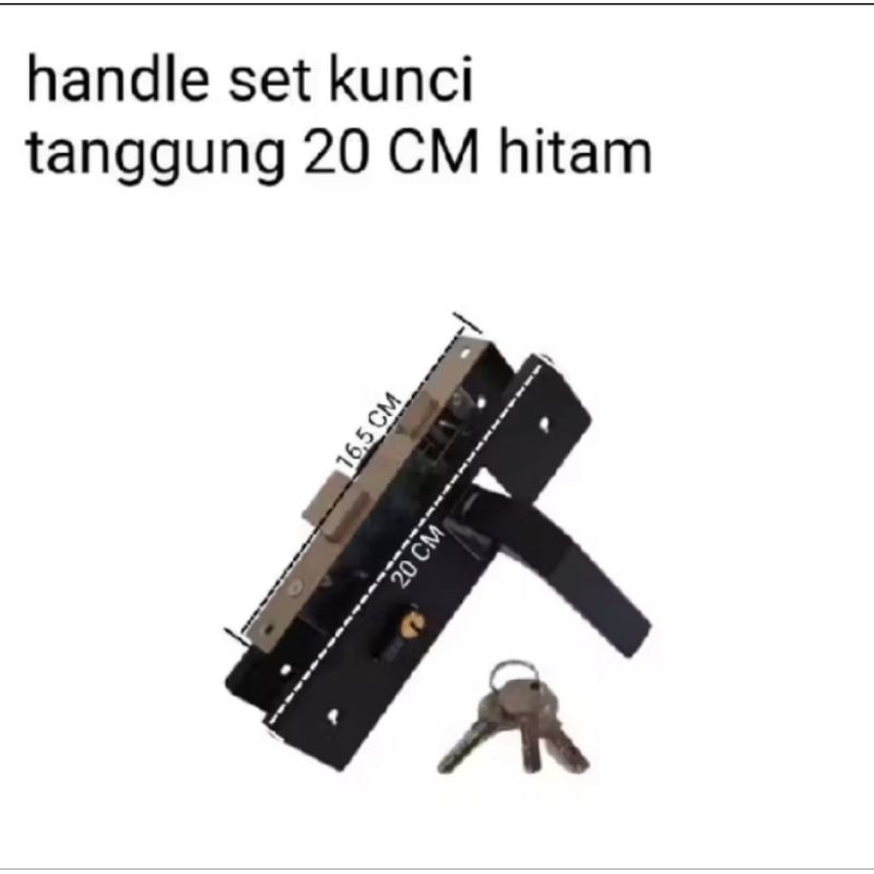 Handle set kunci pintu rumah pengaman pintu hitam kunci pintu awet termurah mewah