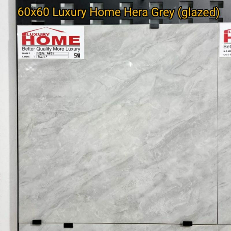 60X60 GRANIT ASLI LUXURY HOME HERA GREY KW 1 A MOTIF TERBARU LANTAI KILAT GLOSSY 2 LAPISAN MOTIF UNT