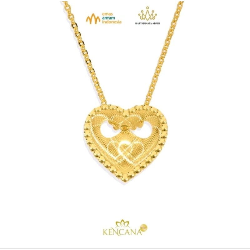 Perhiasan KENCANA - ANTAM x Hartadinata Kalung Love - 21077 Kadar 24 Karat 99.99%