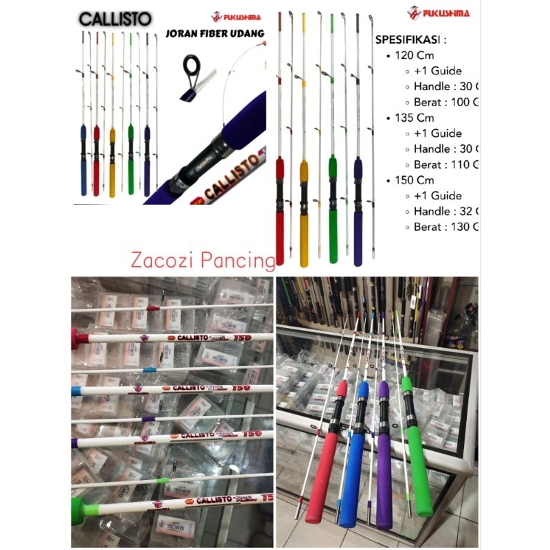 Joran udang fiber solid fukushima callisto 2-8lb