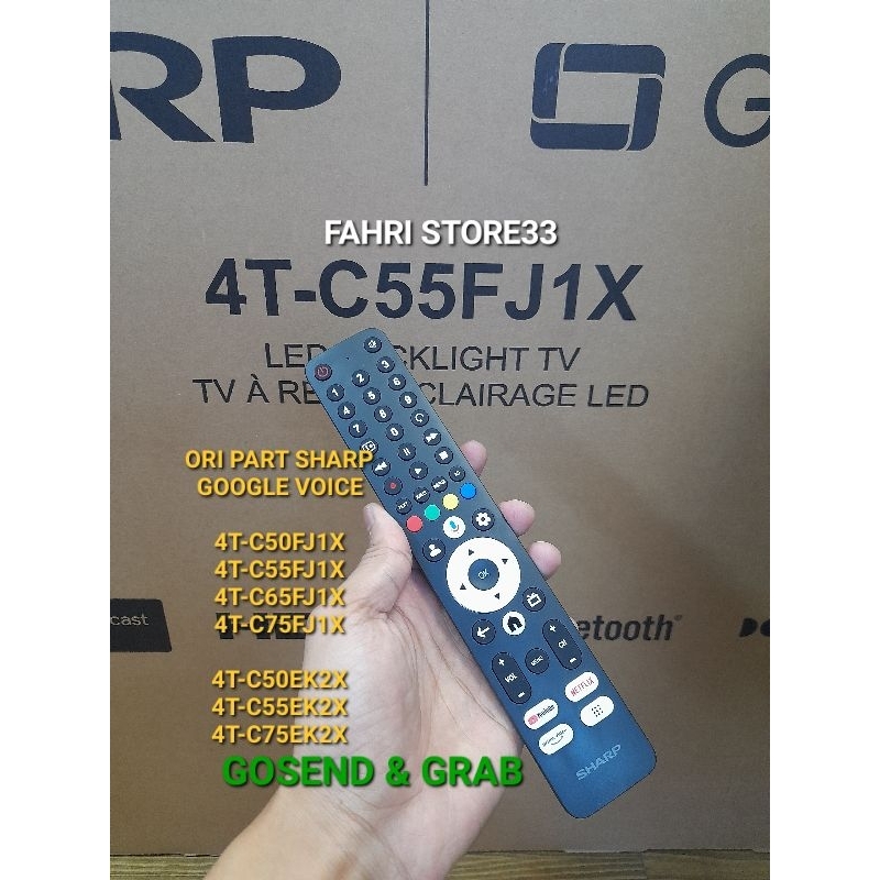 Remote Tv Sharp Google TV Original Google Voice Asistent FJ1X Series
