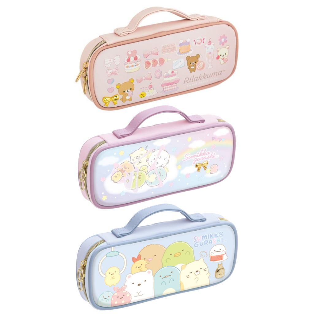 

Pencil Case with Handle San-X Rilakkuma Sumikko Gurashi Pen Pouch Kotak Pensil Limited Edition