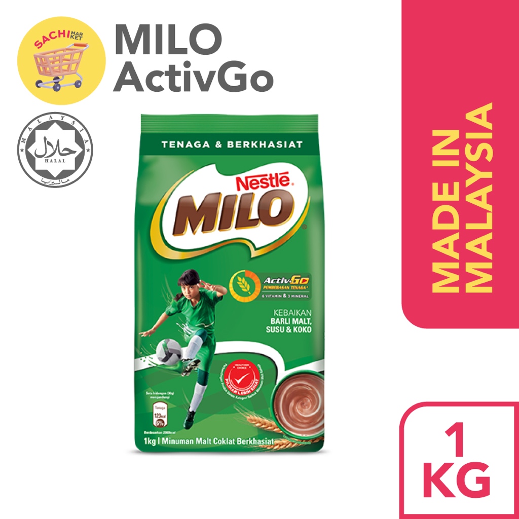 

NESTLE MILO ActivGo Malaysia Susu Bubuk Coklat Original Malaysia bukan MILO Singapore (1kg)