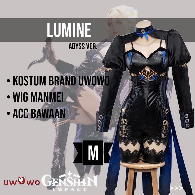 Rental kostum Lumine Abyss ver. UWOWO wig manmei