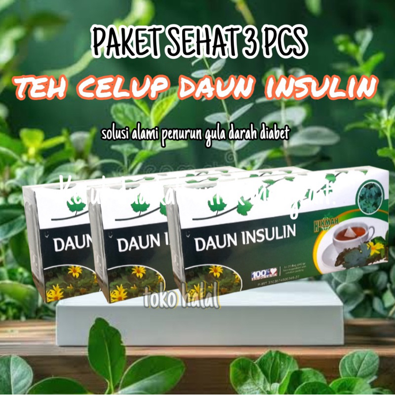 

(PAKET HEMAT DAPAT 3 PCS) TEH CELUP DAUN INSULIN Teh herbal alami menurunkan diabetes/gula darah bermutu & original