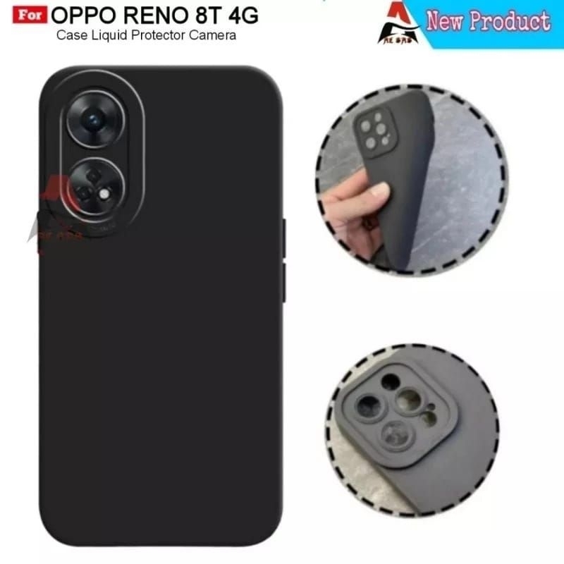 CASE FULL BLACK DOVE OPPO RENO 8T 4G SILIKON PELINDUNG KAMERA