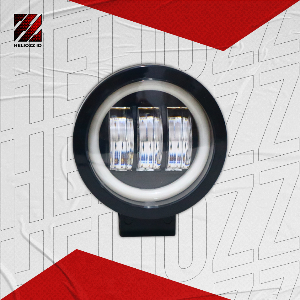 Lampu Kabut Fog Light DRL 3 LED 30W Bulat 12/24 Volt Lampu Kabut Mobil