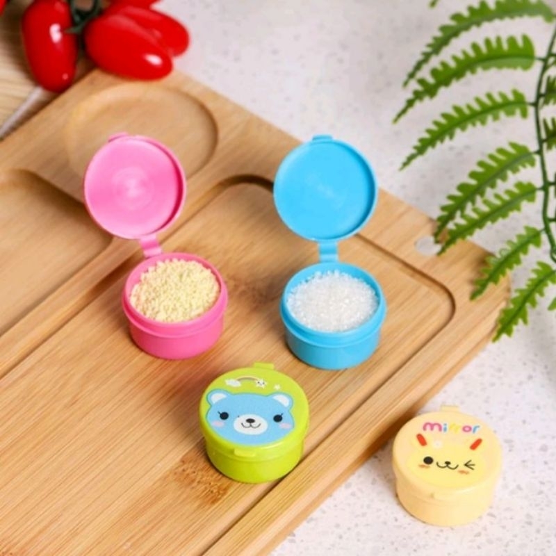 wadah saus bulat mini bekal bento saos anak