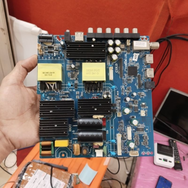 MB POLYTRON PLD 43BV1558 MAINBOARD MOTHERBOARD MODUL MESIN TV LED