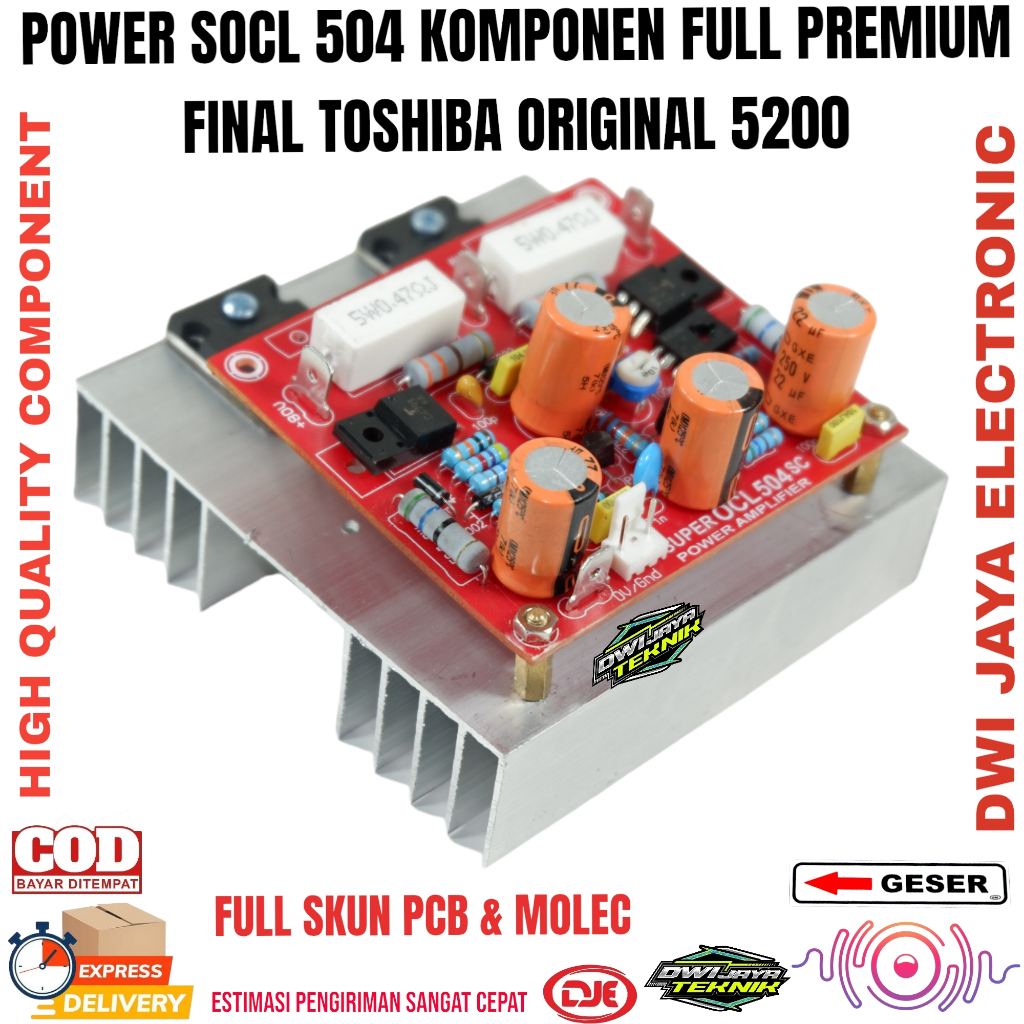 Power SOCL 504 Komponen Super Final Toshiba Original 5200