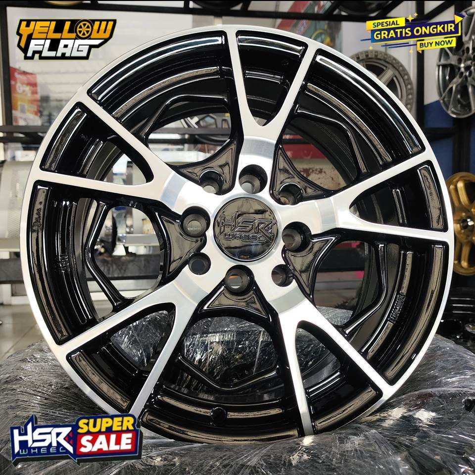 PROMO VELG MOBIL RING 15 TYPE HSR EXIMIUS R15 AVEGA MAZDA2 RIO SIGRA JAZZ IGNIS HSR R15 LUBANG 4