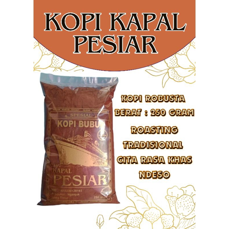 

(TERLARIS) Kopi bubuk kapal Pesiar 250gram