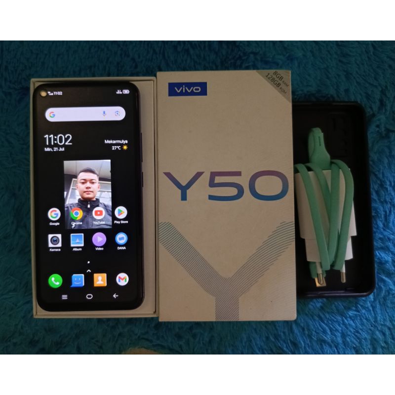 HP VIVO Y50 8/128 GB FULSET SECOND RASA BARU