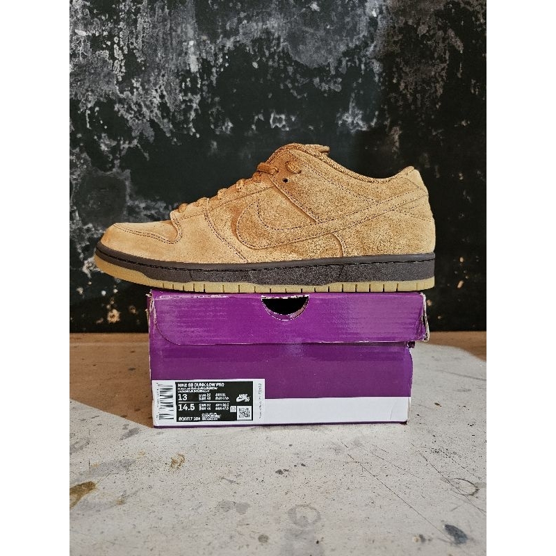 sb dunk low pro wheat mocha size 47,5