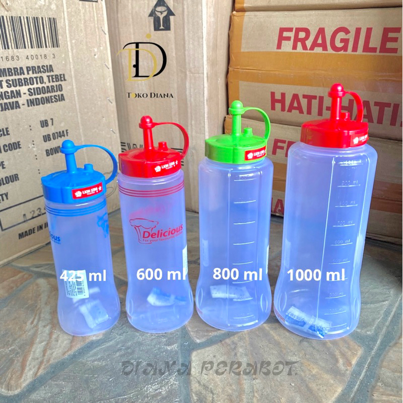 BOTOL KECAP - Botol Saos Plastik / Botol Saus Estetik / Tempat Sambal