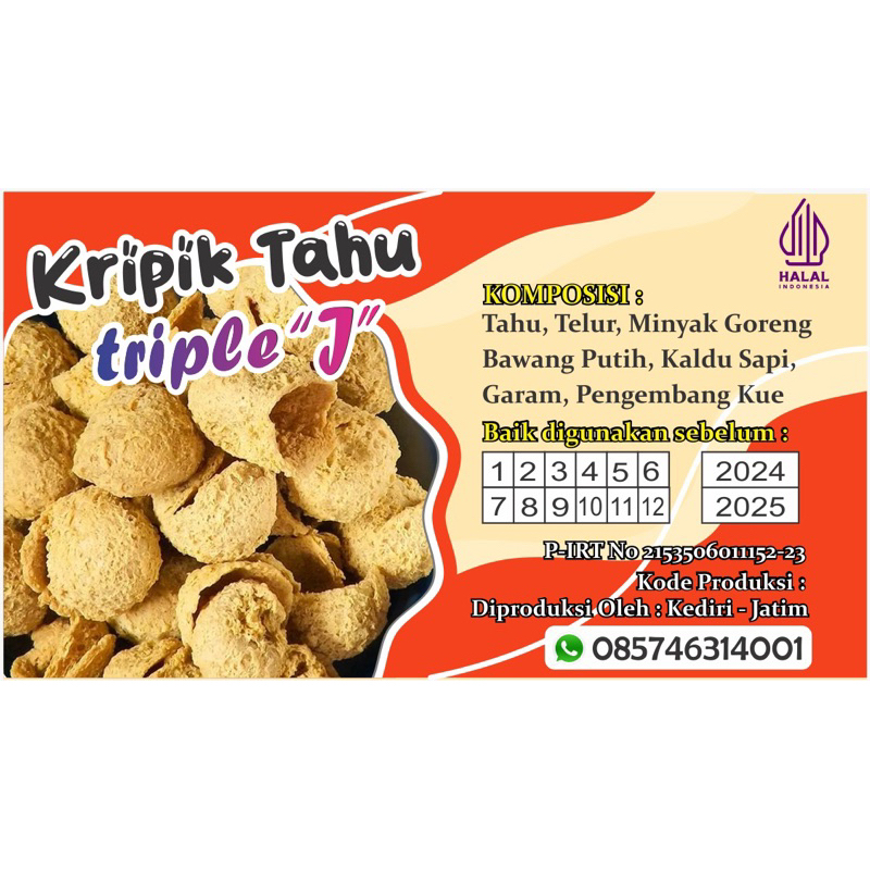 kripik tahu 1kg