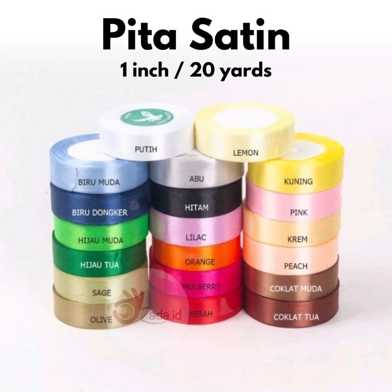

Pita Satin 1 inch 30 yards bisa pilih warna