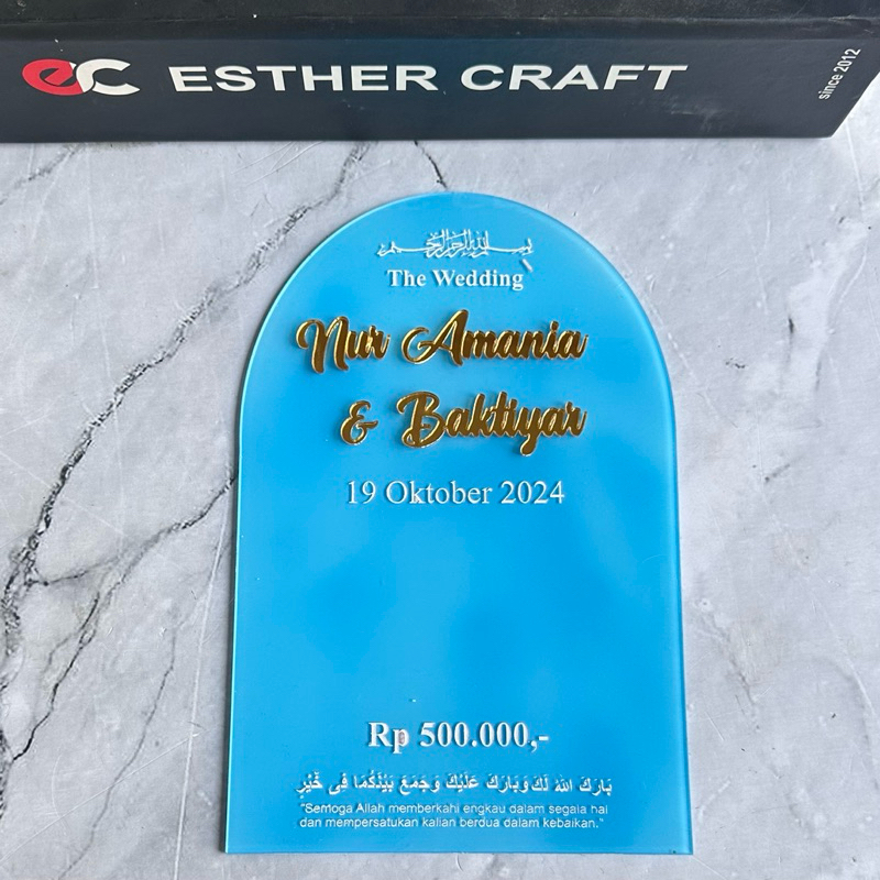 akrilik kubah -akrilik mahar warna -akrilik dome warna -bahan mahar murah