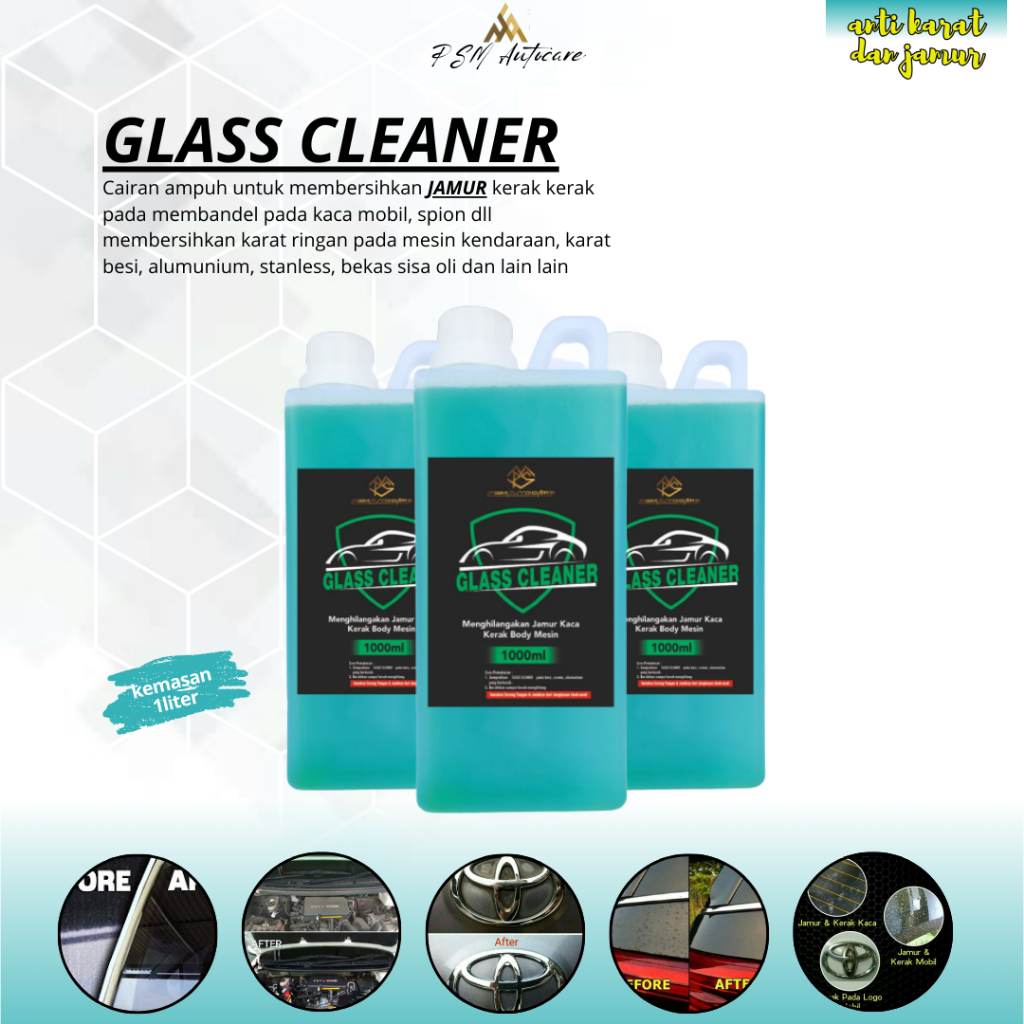 GLASS CLEANER Pembersih jamur kaca, Obat jamur kaca mobil dan jamur body mobil
