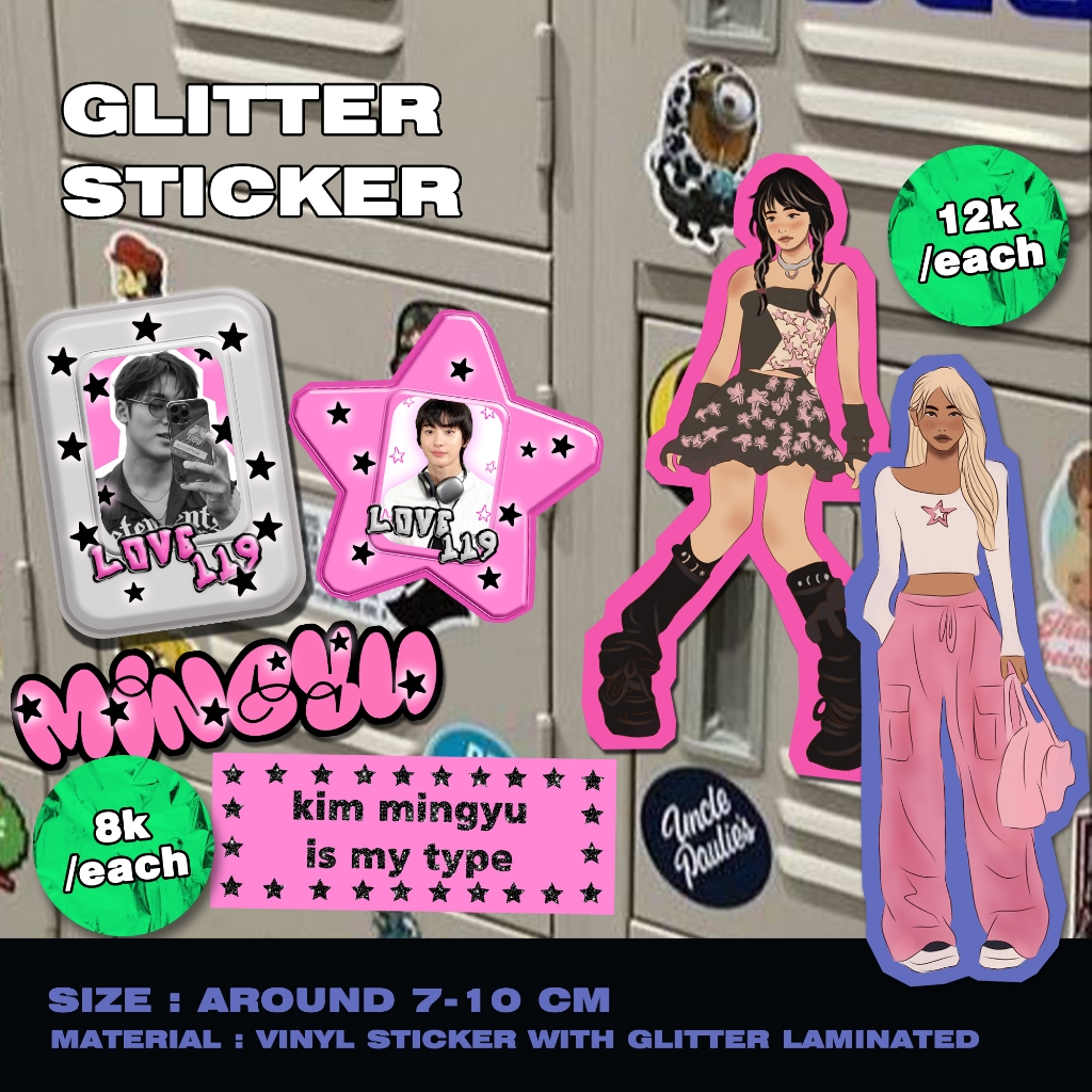 

The Whimsy Wares - Glitter Sticker / Sticker Custom