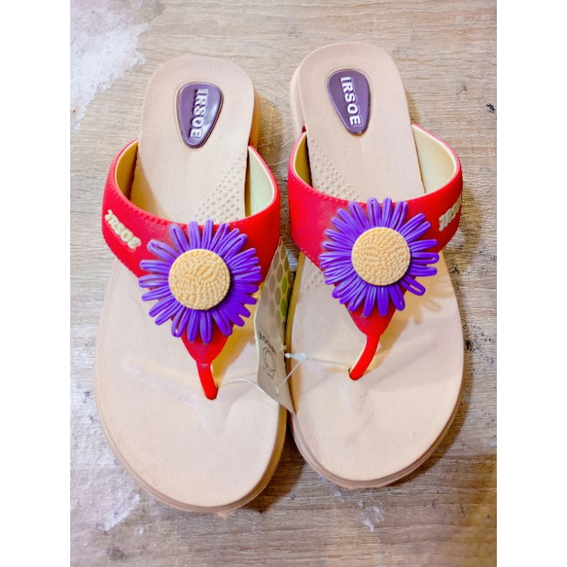 Irsoe Sandal jepit dewasa / Sendal bunga perempuan