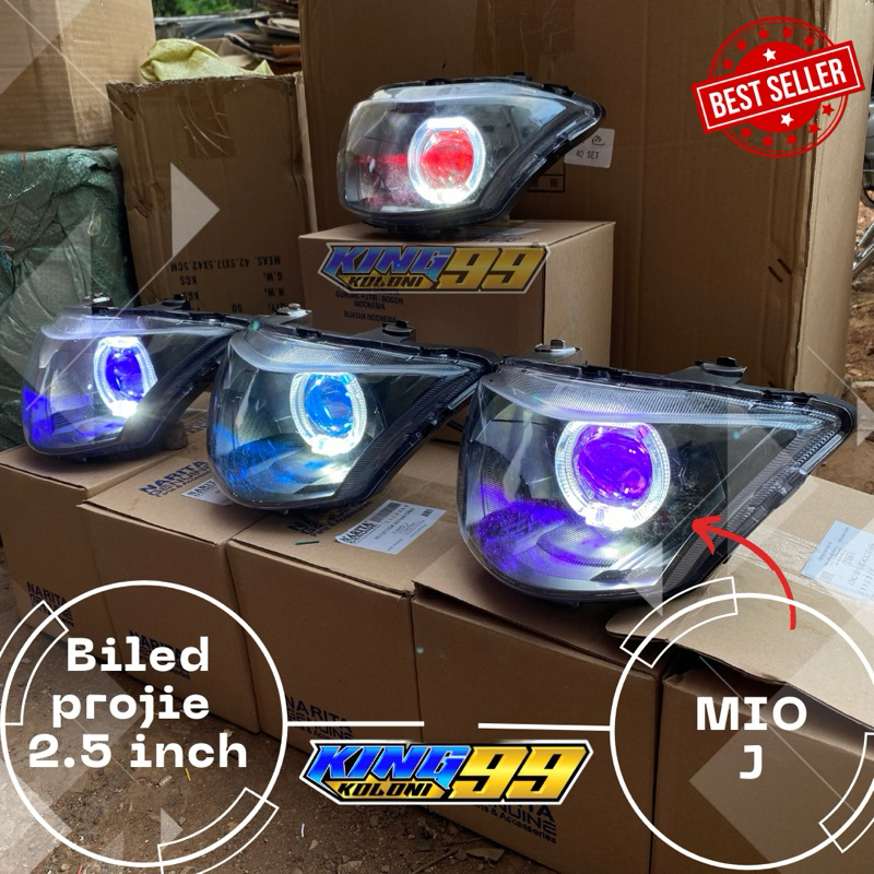 Lampu biled mio j mio gt 2.5 inch full set reflektor