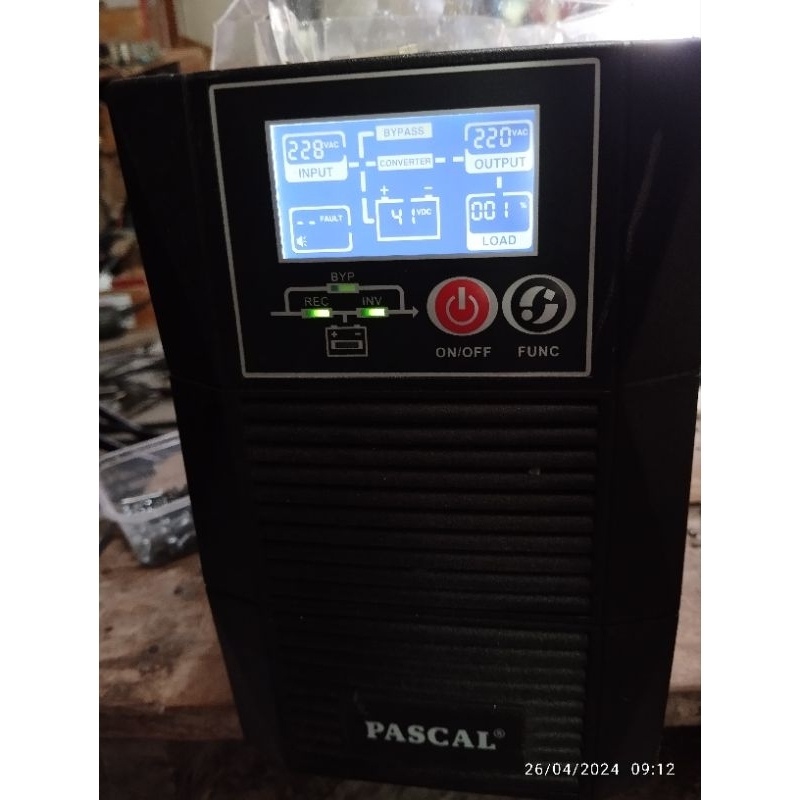 UPS PASCAL MODIF AKI LUAR bull up  ONLINE 1KVA 800WATT