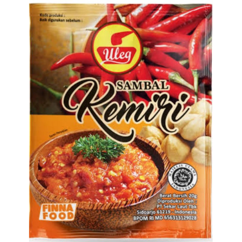 

Finna Sambal Uleg Kemiri 1Pak isi 10pcs Sambel Kemiri