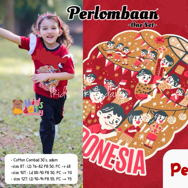 One Set Anak || Setelan Anak || Setelan 17an || Setelan 17 Agustus || Baju Agustusan Anak || Merah P