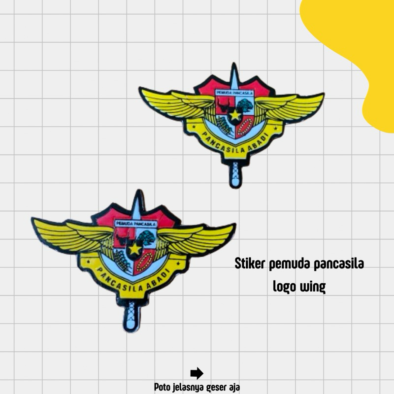 

Stiker embos logo wing pemuda pancasila,stiker tempelan buat di motor atau di mobil,stiker pemuda pancasila