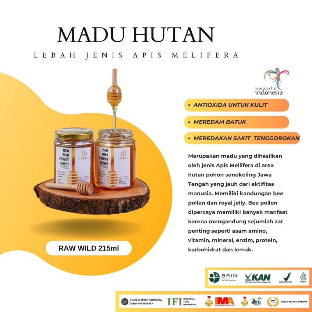 

Raw Wild Forest Honey Imago Madu Hutan Murni 215ml