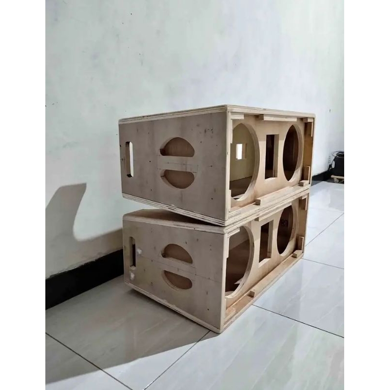 box speaker line array 8 inch double dan single + twiter bahan semi Meranti