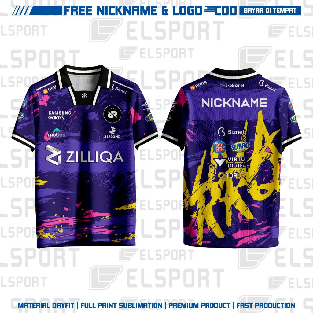 jersey baju e-sport mpl season14 RRQ AWAY PURPLE terbaru gratis pasang nama