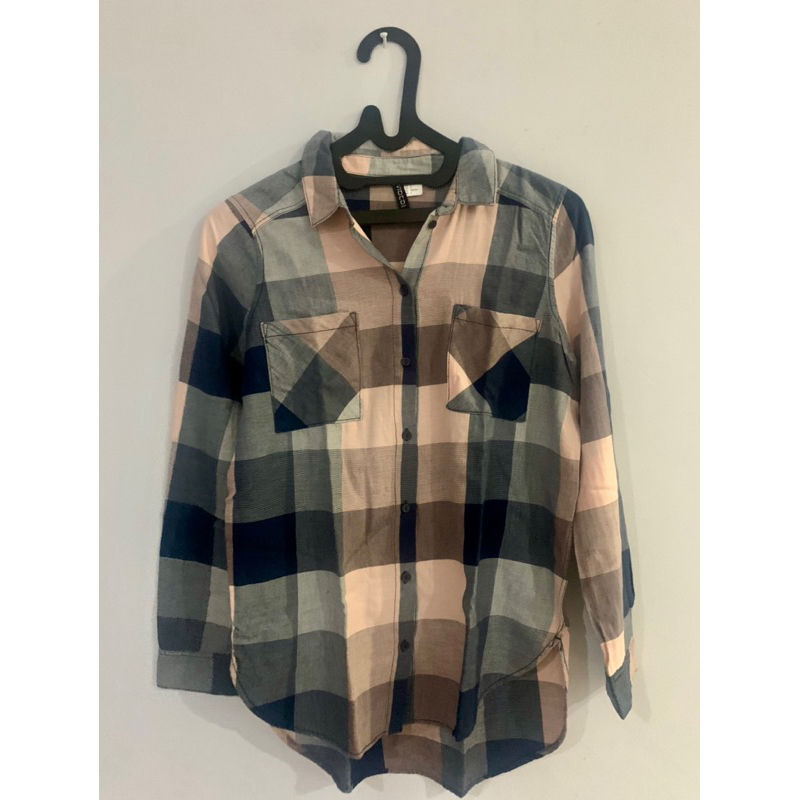 Thrifting Kemeja Kotak-Kotak H&M