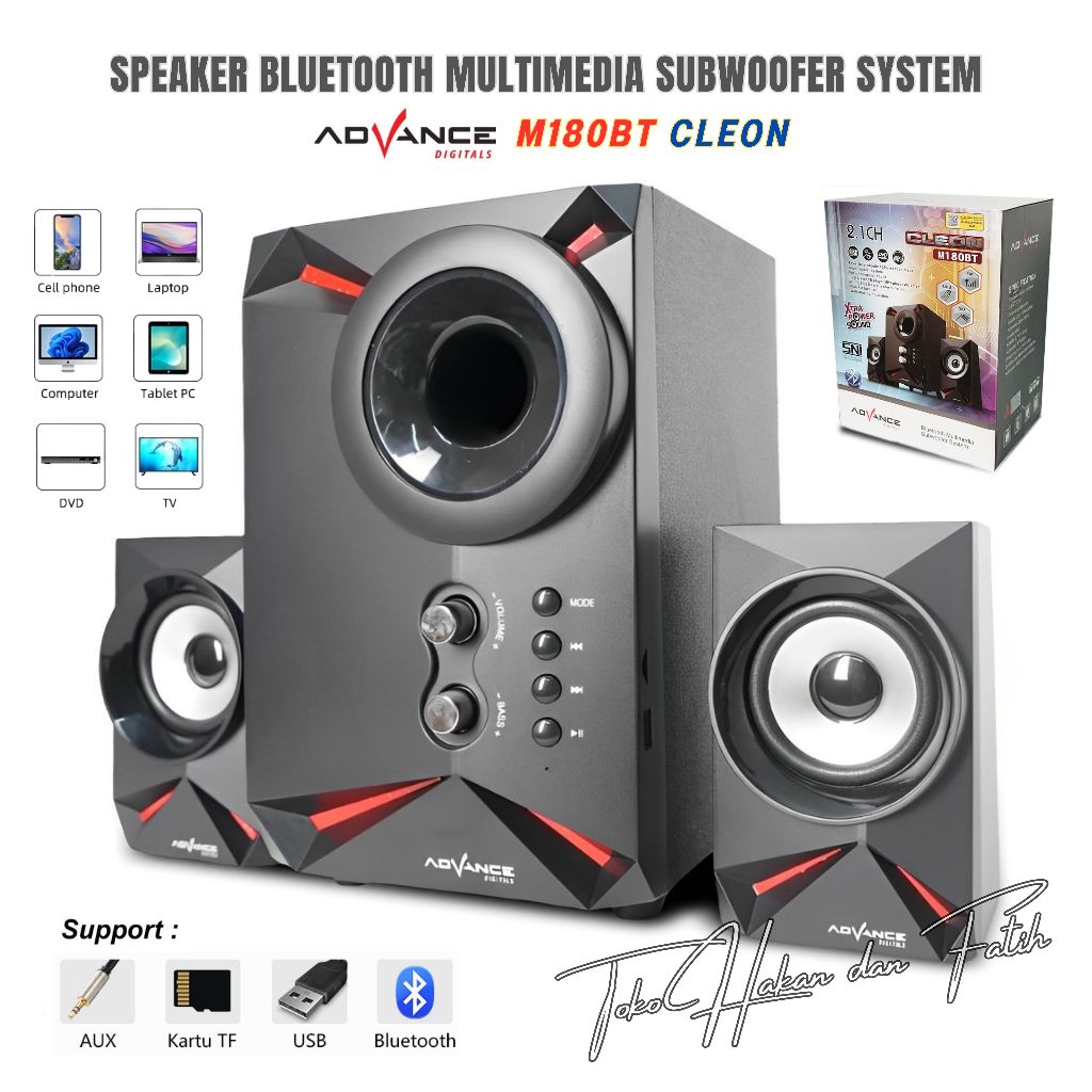 Speaker Advance M180 BT Cleon / bluetooth Speaker Bass Xtra Sound | Advance Speaker Bluetooth Multim