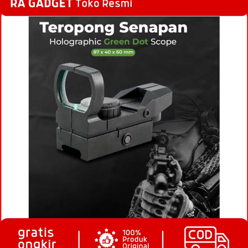 Update Terlaris  Kekeran Holographic Green Dot Scope 2mm Rail Mount  Kekeran Jarak jauh Senapanangin