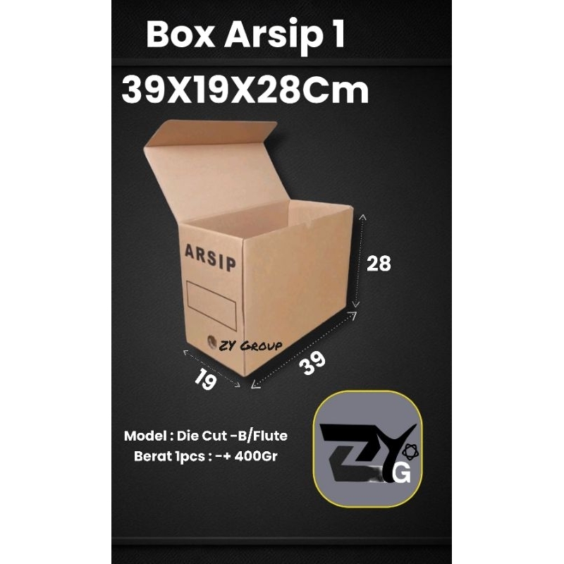 

Box • Kotak • Kardus Arsip/ File 1 • Uk. 39x19x28cm