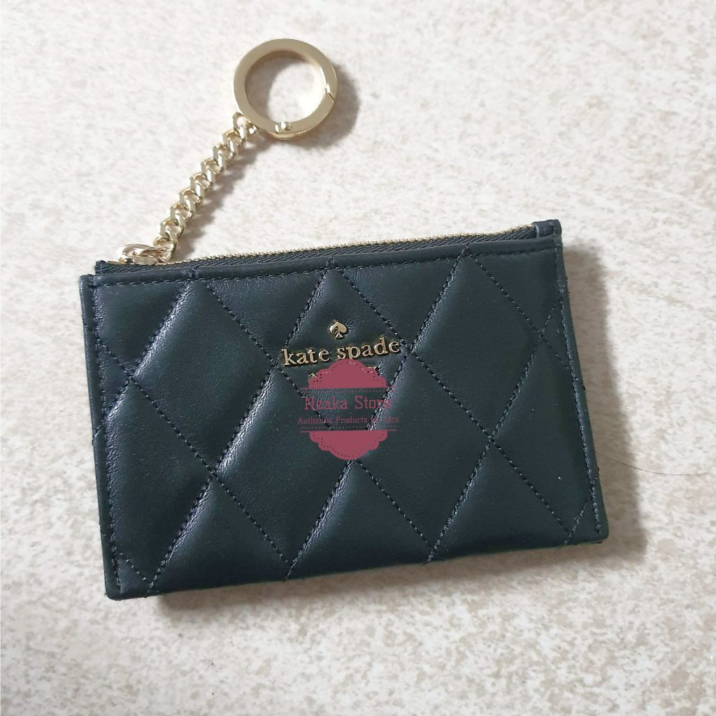 Dompet Kartu Wanita KS Carey smooth quilted KG426 hitam