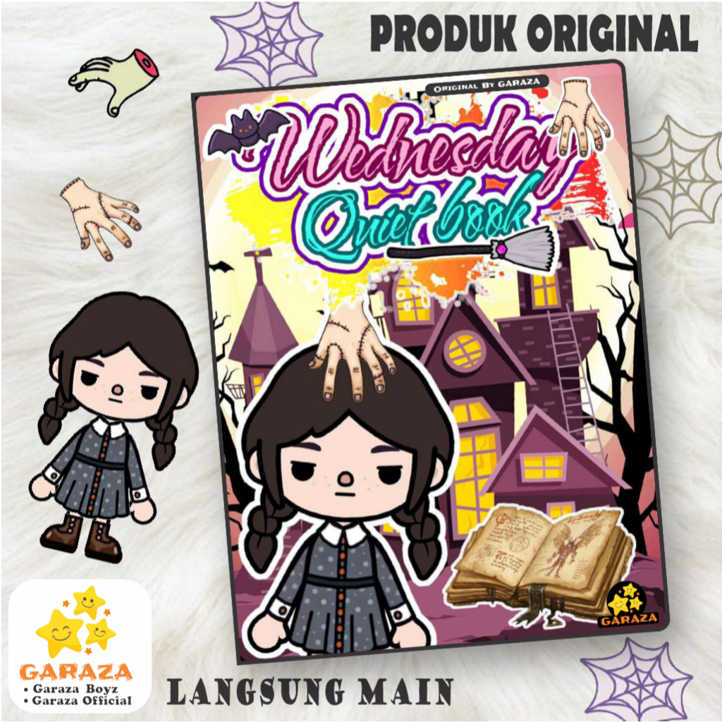 PAPERDOLL Toca boca Wednesday QUIET BOOK mainan edukatif anak