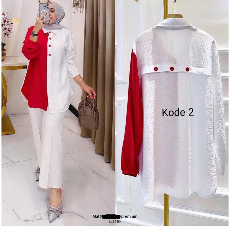 Setelan Kemerdekaan Wanita Baju Celana Cewek 1 Stel Hutri Jalan Sehat Ri 80Th Oneset 17An Seragam Se