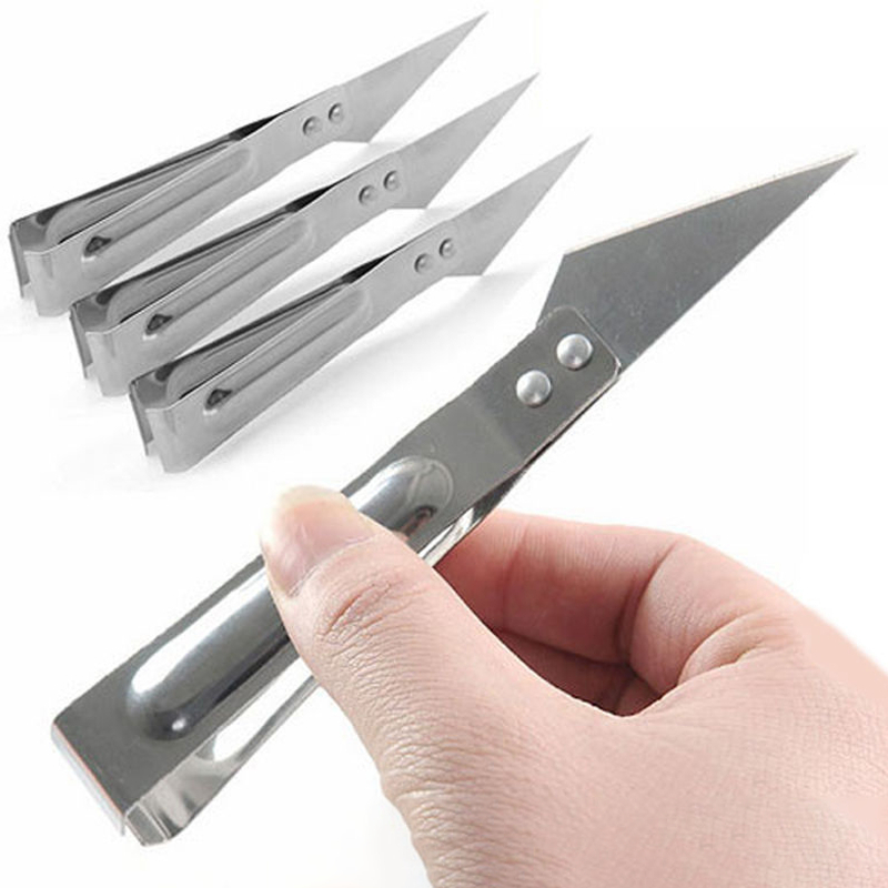 Alat Pencabut Bulu Ayam 2in2 Stainless / Pinset Cabut Bulu Ayam Tulang Ikan / Pisau Dapur Pembersih 