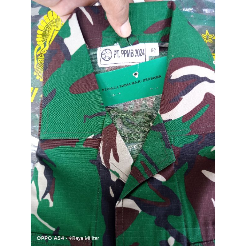 Baju PDL PANCA 2024. jatah satgas TNI AD. jatah HUT TNI, jatah Monas. satu stell baju dan celana