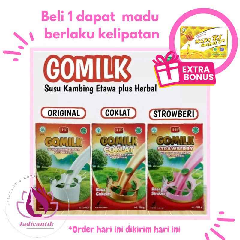 

Beli 1 gratis Madu ‼️ Gomilk susu etawa JHP plus herbal 100% original