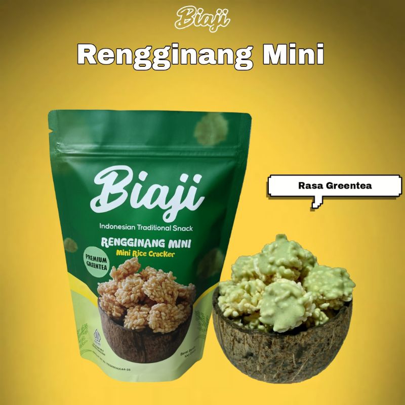 

Rengginang mini Biaji rasa Greentea 100gr