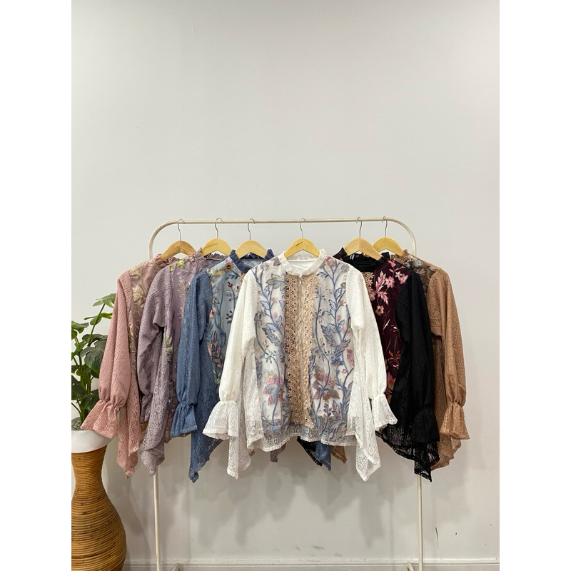 fara top brukat / atasan brukat / atasan brokat / brokat makassar / baju pesta / baju kondangan