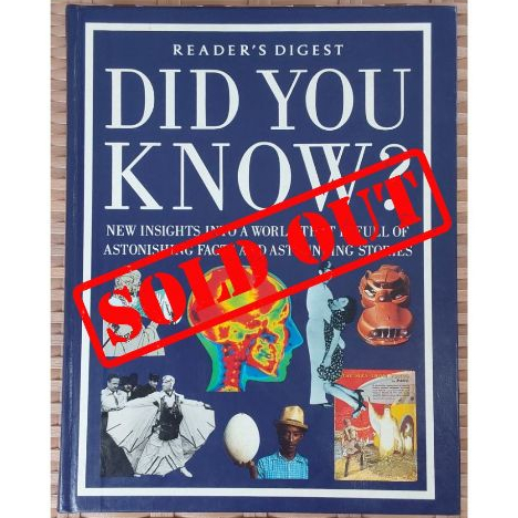V. LARGE HB - Reader's Digest Did You Know?, 1990, (English/buku bahasa inggris)