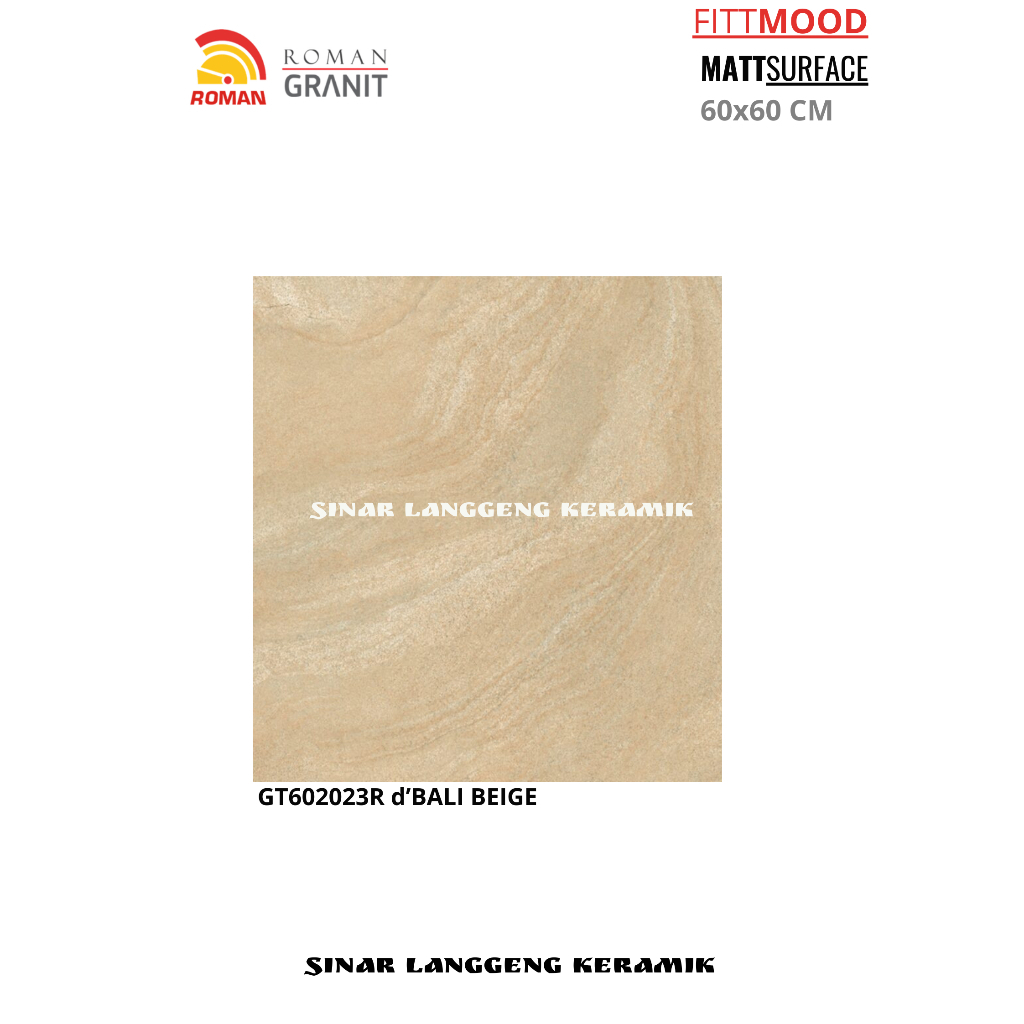 ROMAN GRANIT/GT602023R d'BALI BEIGE/60x60/MATT/LANTAI