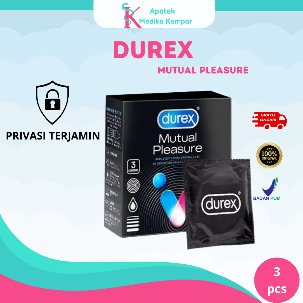 KONDOM DUREX MUTUAL PLEASURE - ISI 3 - Pengaman