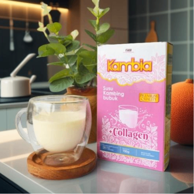 

Susu Kambing Kambia Extra Collagen Rasa Strawberry Premium Organik - Produk Susu Kambia